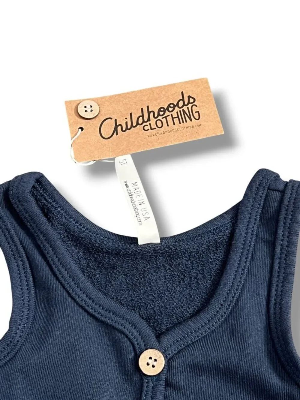 Nwt! Childhoods Short Tank Polo Blue Romper Size 5t — image 2 of 3